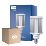 Voordeelpak 6x Philips TrueForce LED E27 HPL Helder 42W 6000lm 360D - 840 Koel Wit | Vervangt 125W