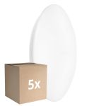 Voordeelpak 5x Ledvance LED Bulkhead Surface CIRCULAR 500 PS Staal Wit 42W 3500lm - 830 Warm Wit | IP44