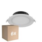 Voordeelpak 6x Noxion LED Downlight Hera Plat Inbouw Wit 15W 1500lm 80D - 827-830-840 CCT | 168mm - Zaagmaat 144mm