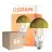Voordeelpak 6x Osram Classic LED E27 Peer Filament Spiegel Goud 4W 400lm - 827 Zeer Warm Wit | Vervangt 35W