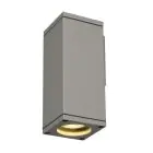 SLV Theo Wandlamp Aluminium Grijs Vierkant | Buitenverlichting - IP44 - Geschikt voor 1x GU10 