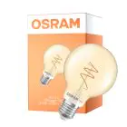 Osram Vintage 1906 LED E27 Globe Filament Twist Goud 4.9W 470lm - 927 Zeer Warm Wit | Beste Kleurweergave - Dimbaar - Vervangt 40W