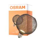 Osram Decor Plat Lamp In Metaal Behuizing LED E27 Globe Mat Zwart 3.5W 300lm - 827 Zeer Warm Wit | Vervangt 25W