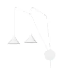 Emibig Hanglamp Abramo Staal Wit | Geschikt voor 2x E27 - Max 15W