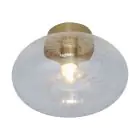 It's about RoMi Plafondlamp Brussels Glas Goud | Geschikt voor 1x E27 