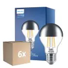 Voordeelpak 6x Philips MASTER Value LED Lamp E27 Peer Spiegel 7.2W 650lm – 827 Zeer Warm Wit | Beste Kleurweergave - Dimbaar - Vervangt 60W