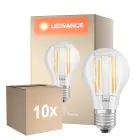 Voordeelpak 10x Ledvance Classic LED E27 Peer Filament Helder 7.5W 1055lm - 940 Koel Wit | Beste Kleurweergave - Dimbaar - Vervangt 75W