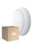 Voordeelpak 4x Noxion LED Bulkhead Pro V2 12/16/20W 2400lm - 830-840-865 CCT | 325mm - IP65 - Bewegings- en Lichtsensor + Ring Wit