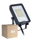 Voordeelpak 4x Philips LED Floodlight Ledinaire BVP167 20W 2400lm 110D - 830-840-865 CCT | IP65 - Symmetrisch