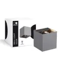 D'Lite Wandlamp Nova Aluminium Grijs Up & Down 4.9W 480lm - 830 Warm Wit | IP54 - Verstelbare Gradenbundel