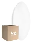 Voordeelpak 5x Ledvance LED Bulkhead Surface CIRCULAR 500 PS Staal Wit 42W 3500lm - 830 Warm Wit | IP44