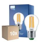 Voordeelpak 10x Philips MASTER LED Kaars Ultra Efficient E27 Kogel Helder 2.3W 485lm - 827 Zeer Warm Wit | Vervangt 40W