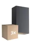 Voordeelpak 3x Nordlux Rold Wandlamp Metaal Zwart  10.5W 350lm - 830 Warm Wit