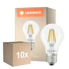 Voordeelpak 10x Ledvance Classic LED E27 Peer Filament Helder 3.4W 470lm - 827 Zeer Warm Wit | Vervangt 40W